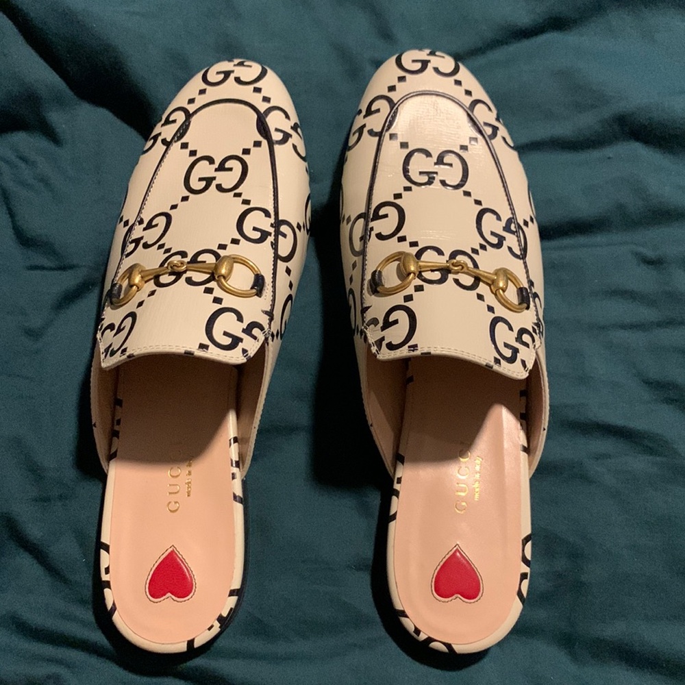 Gucci Princetown GG leather slipper/mule